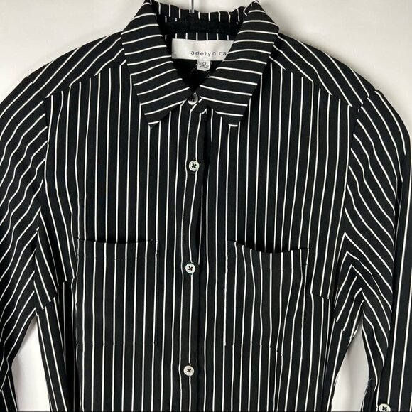 Adelyn Rae, Striped Shirt Maxi Dress. Black & white. Size: XS - NWT. - Picture 11 of 12